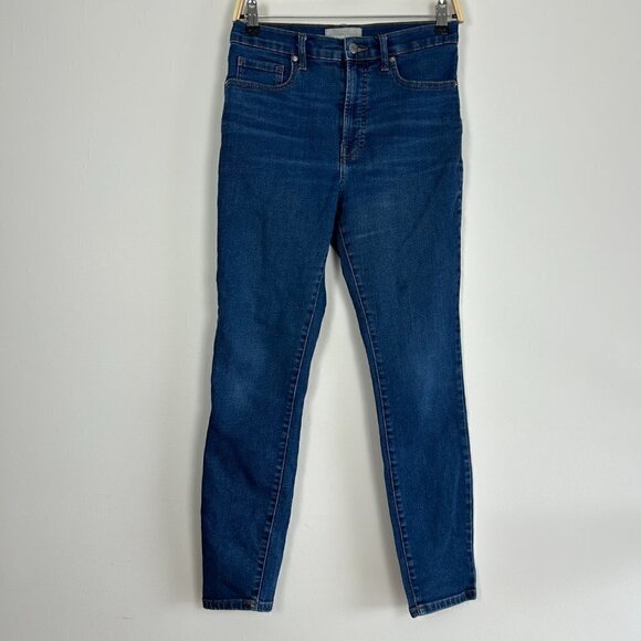 Everlane The Authentic Stretch High-Rise Skinny Mid Blue Size 28 - Picture 7 of 9